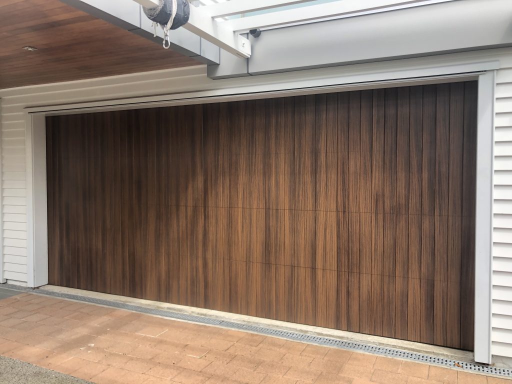 Woodgrain Aluminium Garage Door - Cedar Alternative