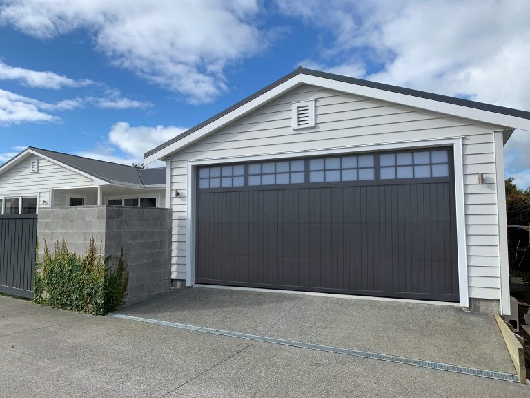 Timber Look Garage Door with Windows