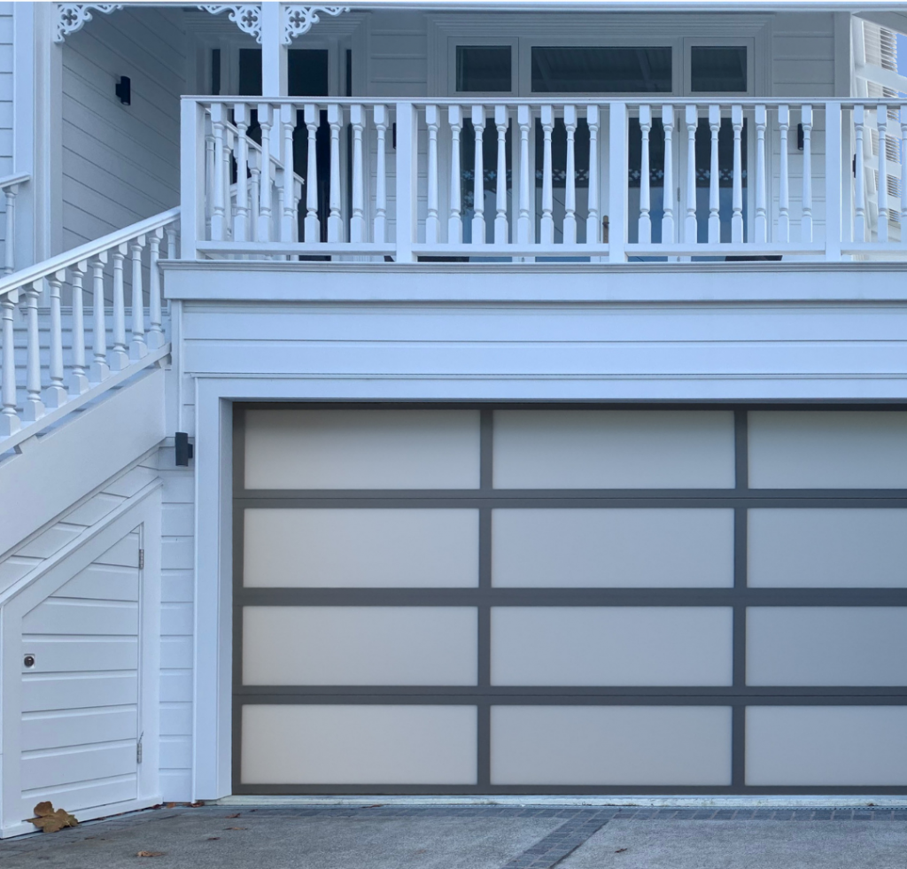 Snow Plexiglass Garage Door