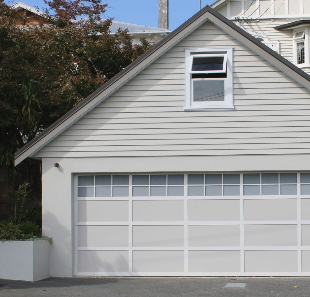 Colonial Windows in Cedar Garage Door