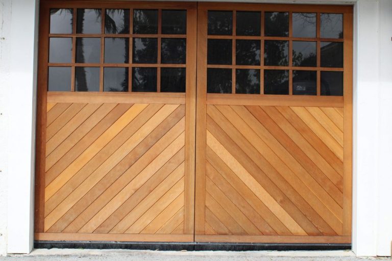 Colonial Window Cedar Garage Door