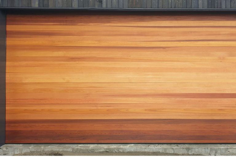 Horizontal Cedar Garage Door