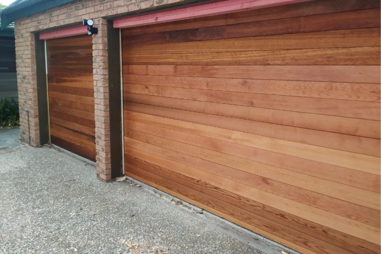 Vertical TGV Cedar Garage Door