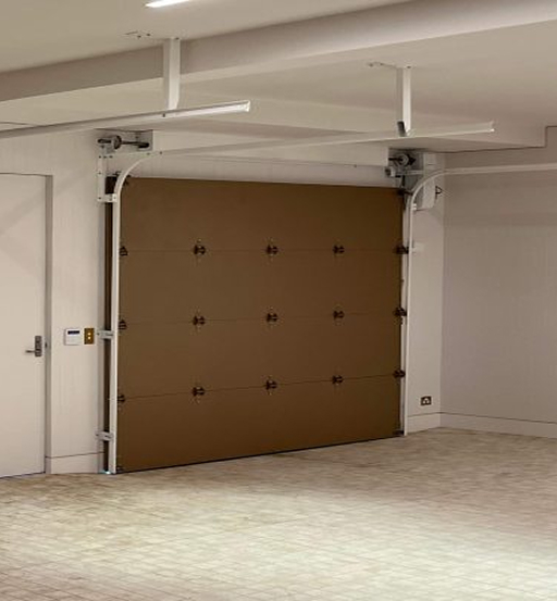 Custom aluminium garage door installed by Prestige