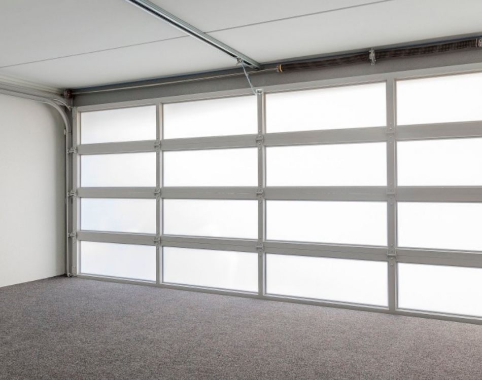 Snow Plexiglass Garage Door