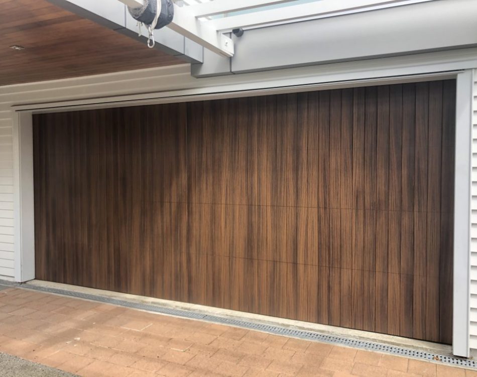 Woodgrain Aluminium Garage Door - Cedar Alternative